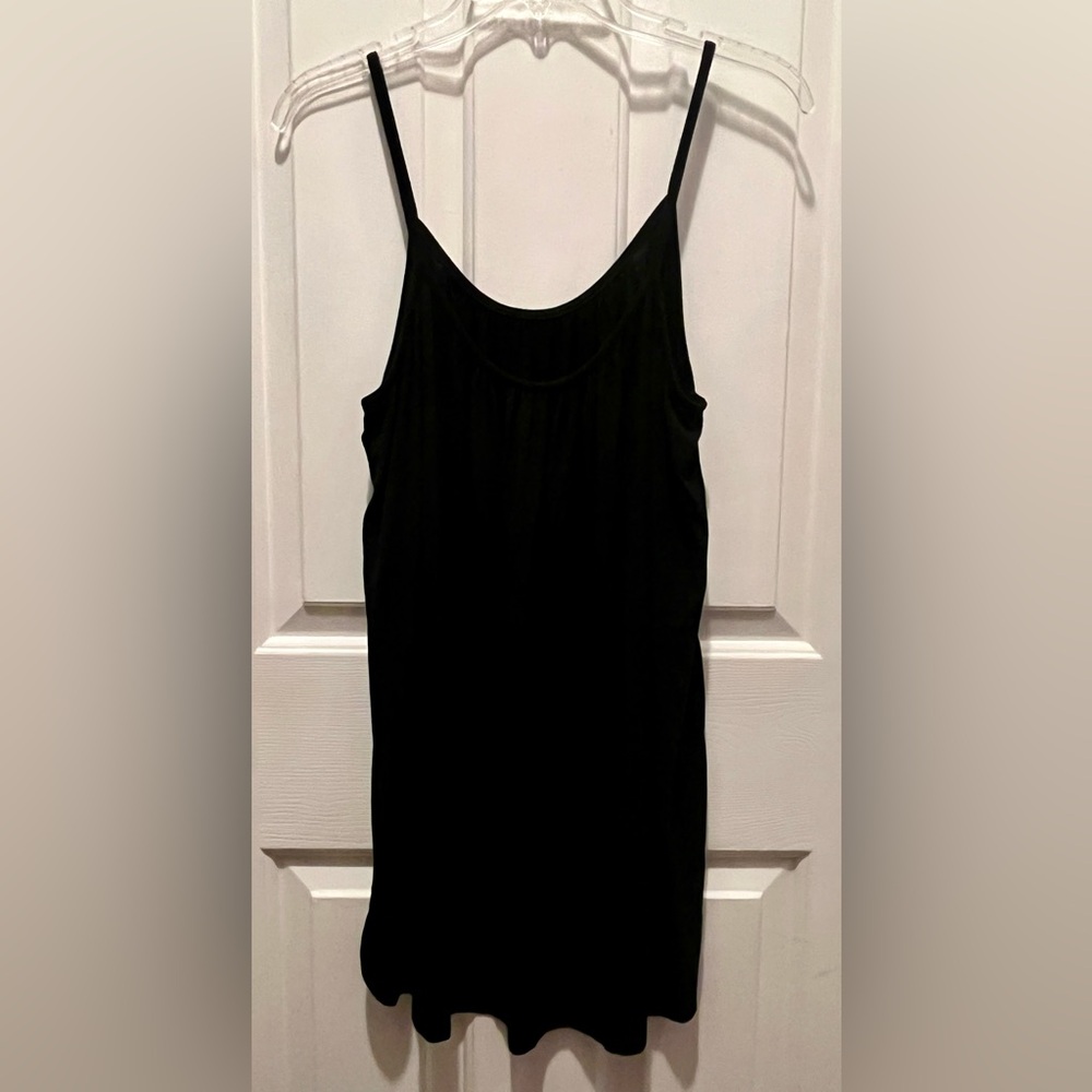 7TH ELEMENT Women’s Plus Size 1X Spaghetti Strap Scoop Neck Tank Top Black
